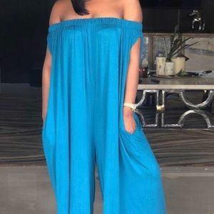 Shoulder Split Sleeve Regular Jumpsuit